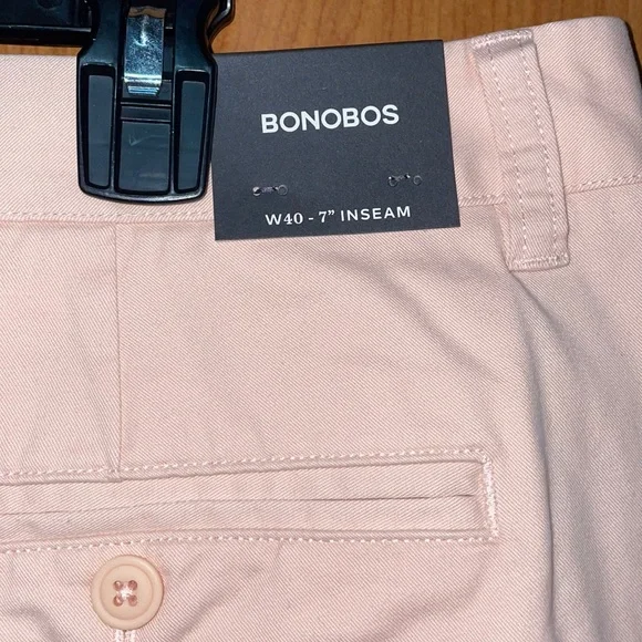 NWT Mens Bonobos Stretch Washed Chinos - Peach - Size 40 - Picture 13 of 15